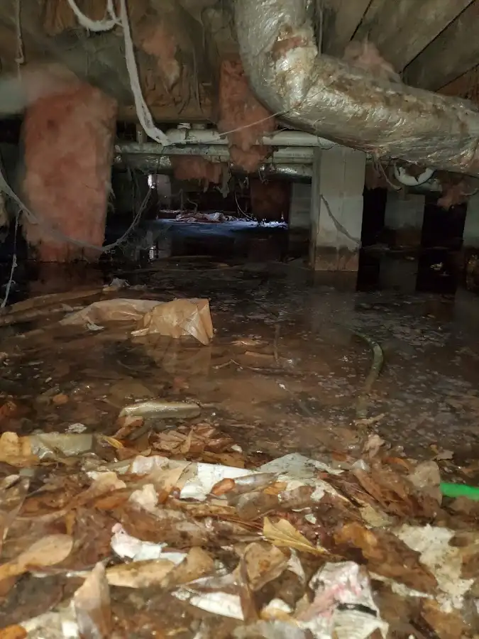 Crawl space flood assessment for Commercial Water Damage Restoration in Culver City